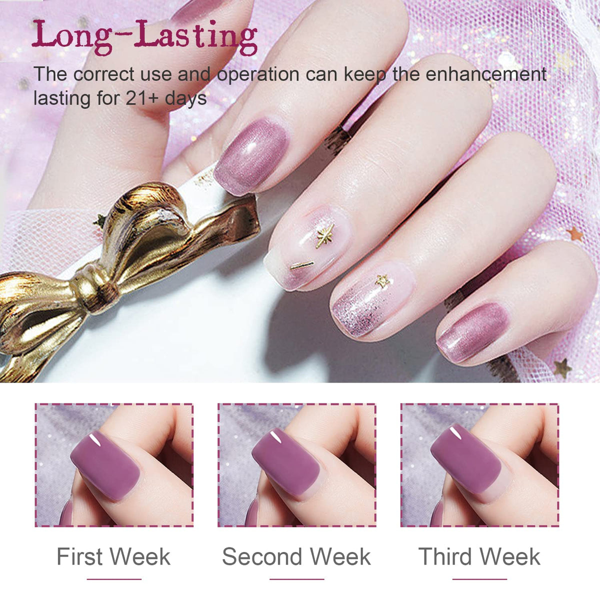 JODSONE gel nail polish set with matte and glossy top coats