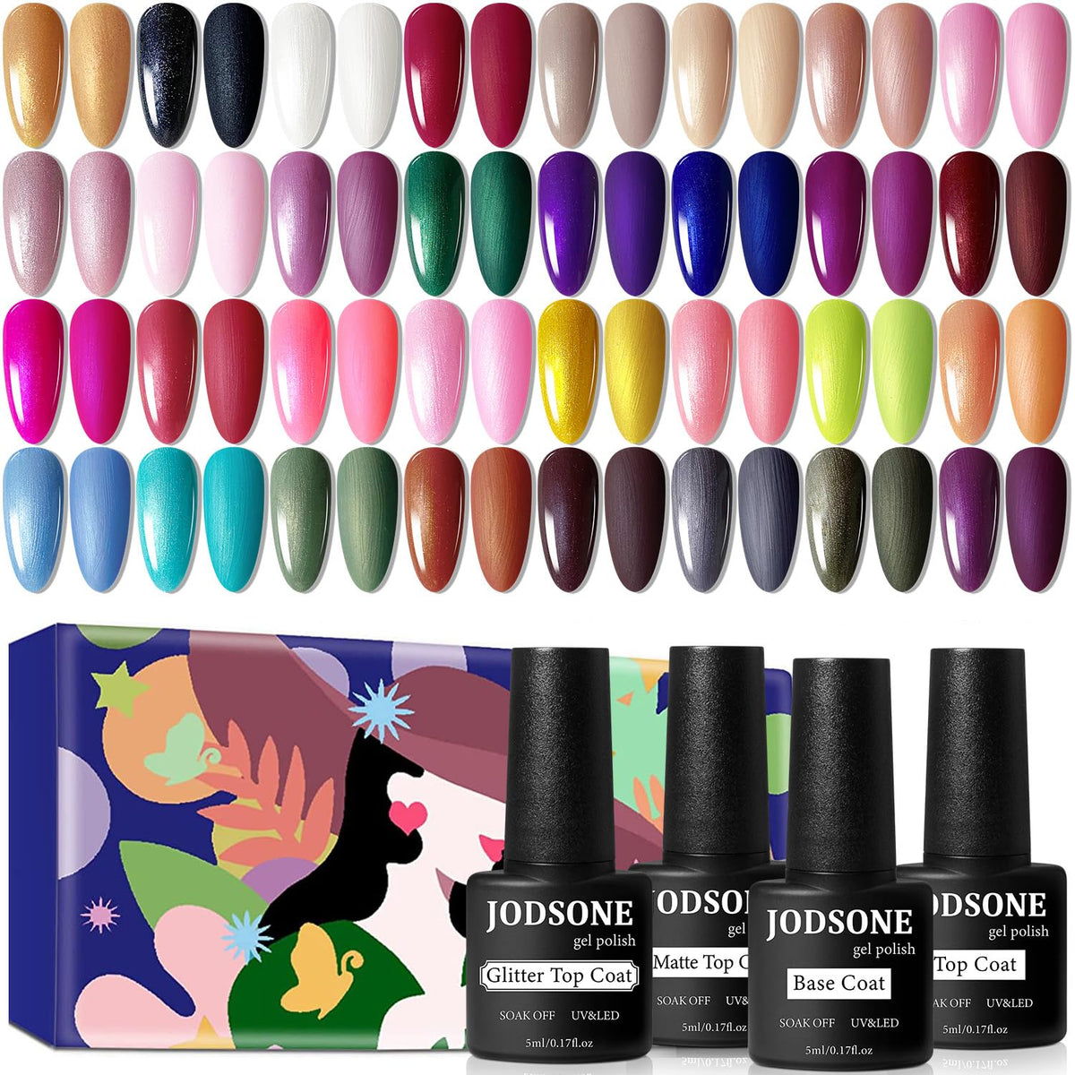 JODSONE Gel Nail Polish Starter Set 36 bottles with various colours