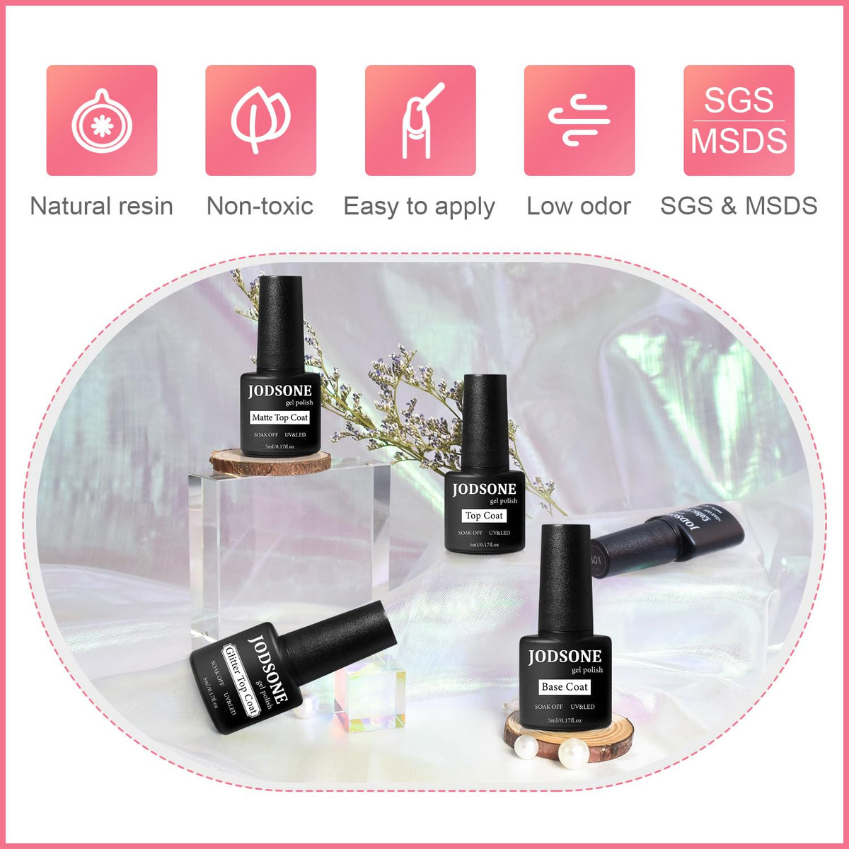 JODSONE Gel Nail Polish swatches on nails