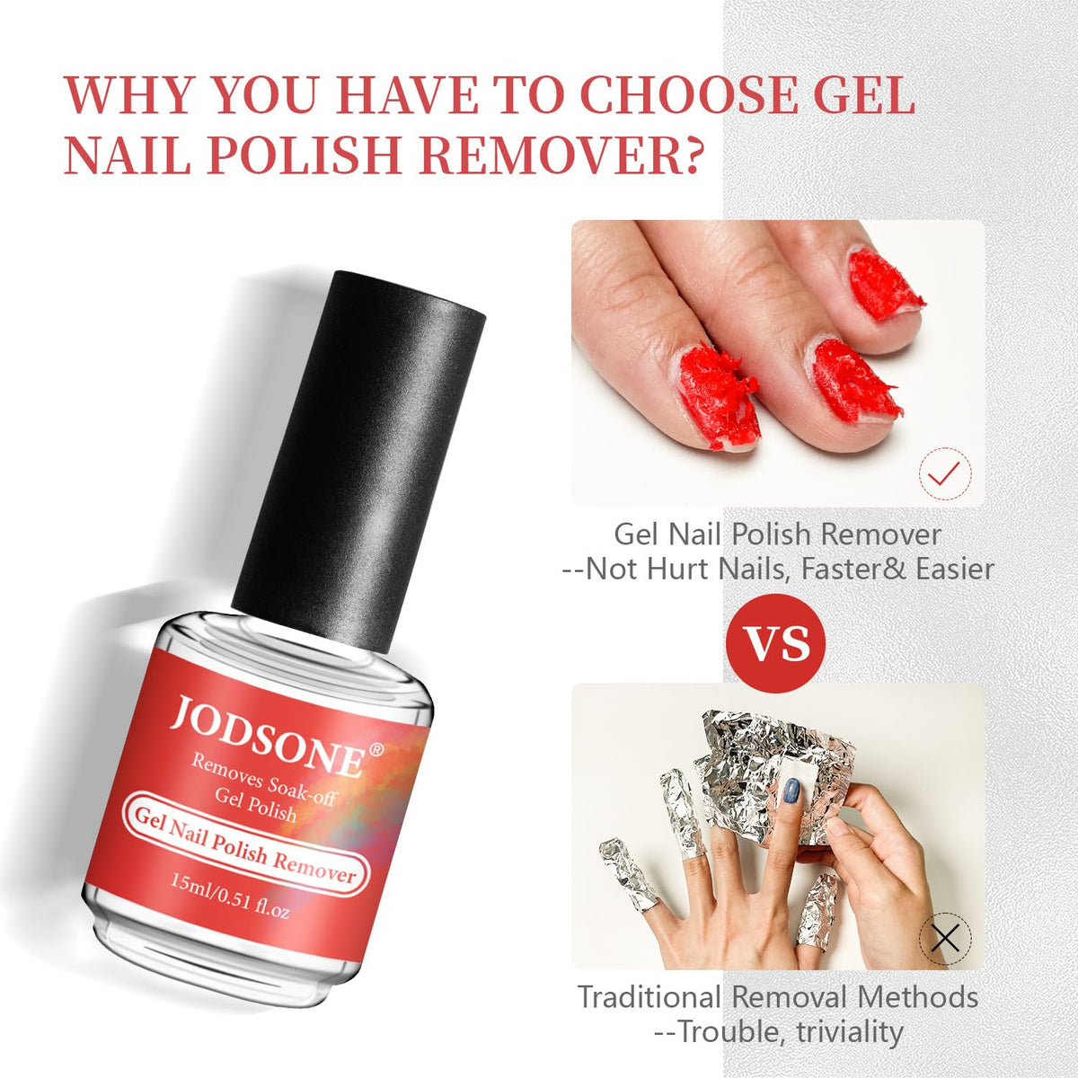 JODSONE Gel Nail Remover with tools on a vanity
