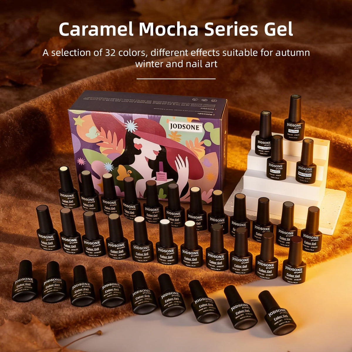 JODSONE glitter top coat bottle from the nail polish set