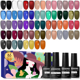 JODSONE Jelly Gel Nail Polish Kit with 32 colours and 4 functional gels