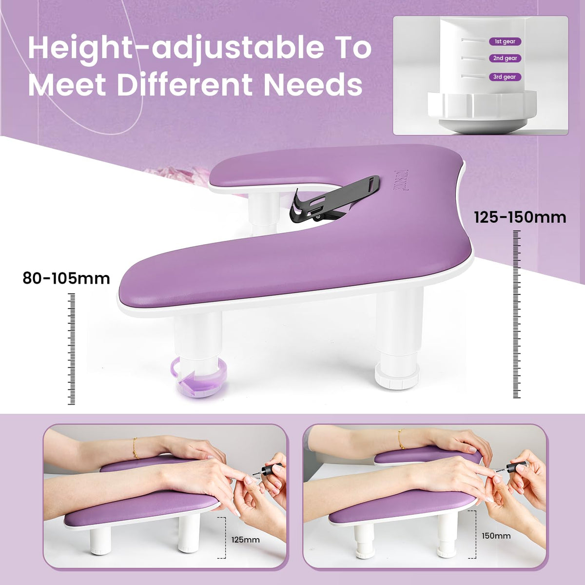 JODSONE Manicure Arm Rest adjustable height feature