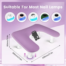 JODSONE Manicure Arm Rest with 360° rotating phone holder