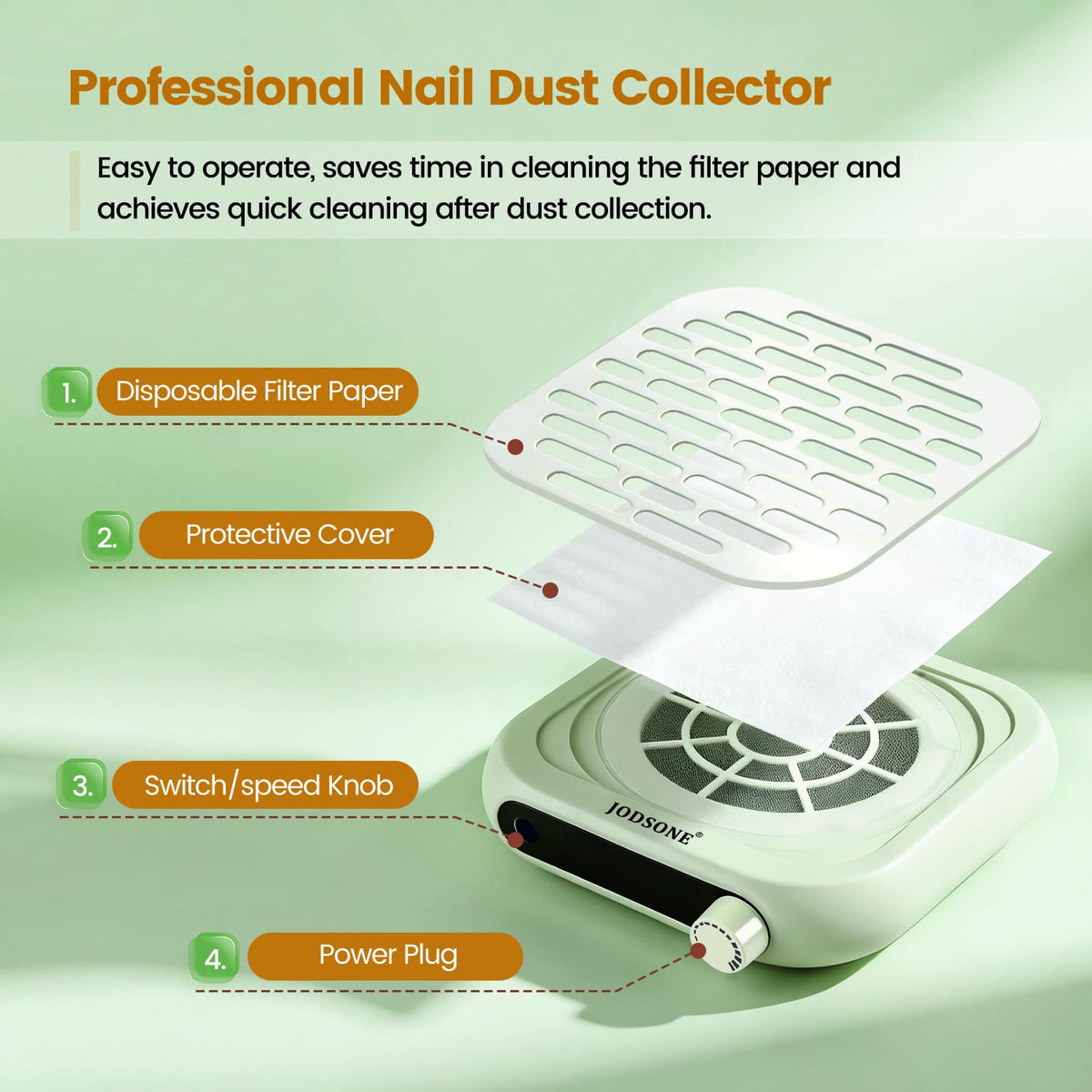JODSONE Mini Nail Dust Collector packaging