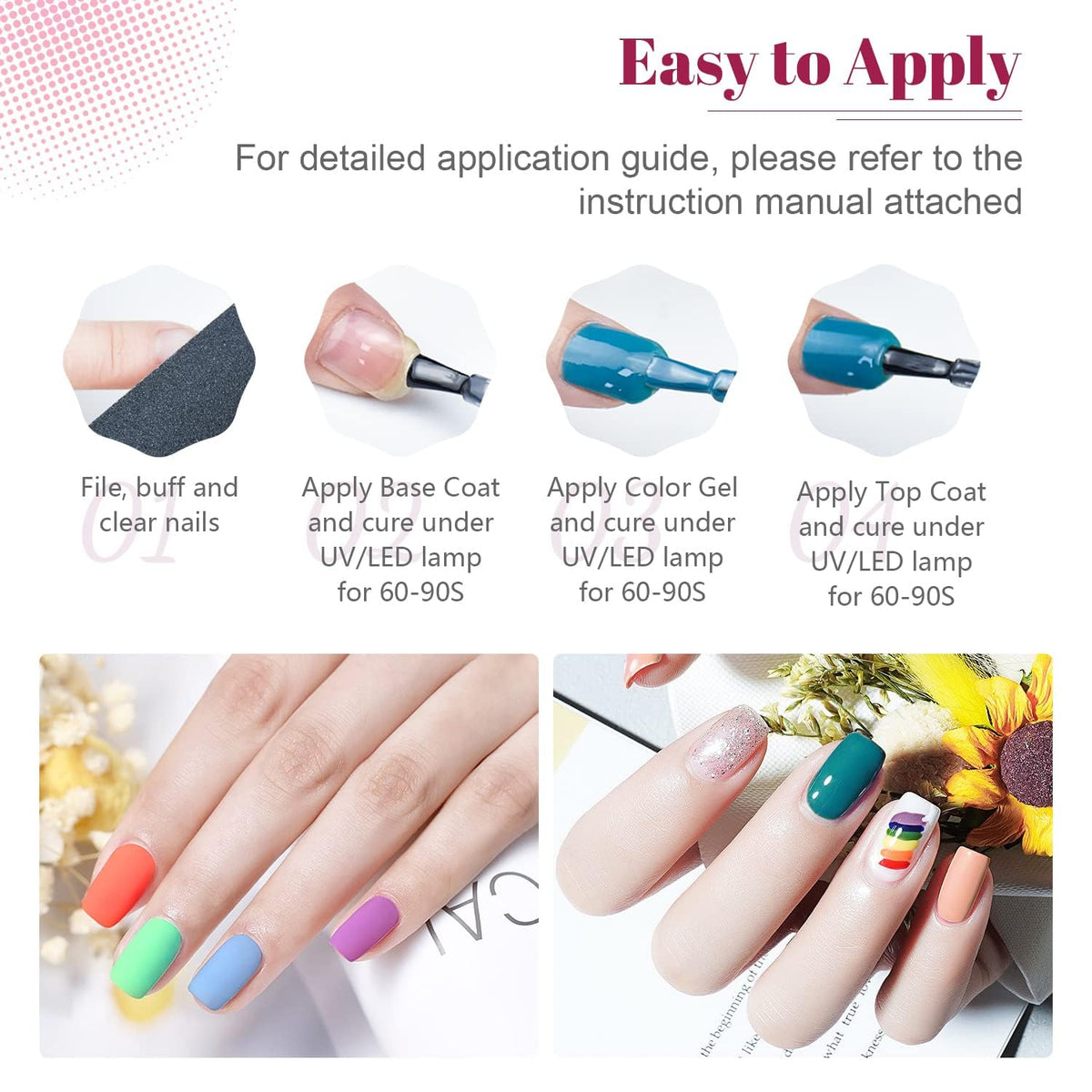 JODSONE nail lamp curing gel polish on hands