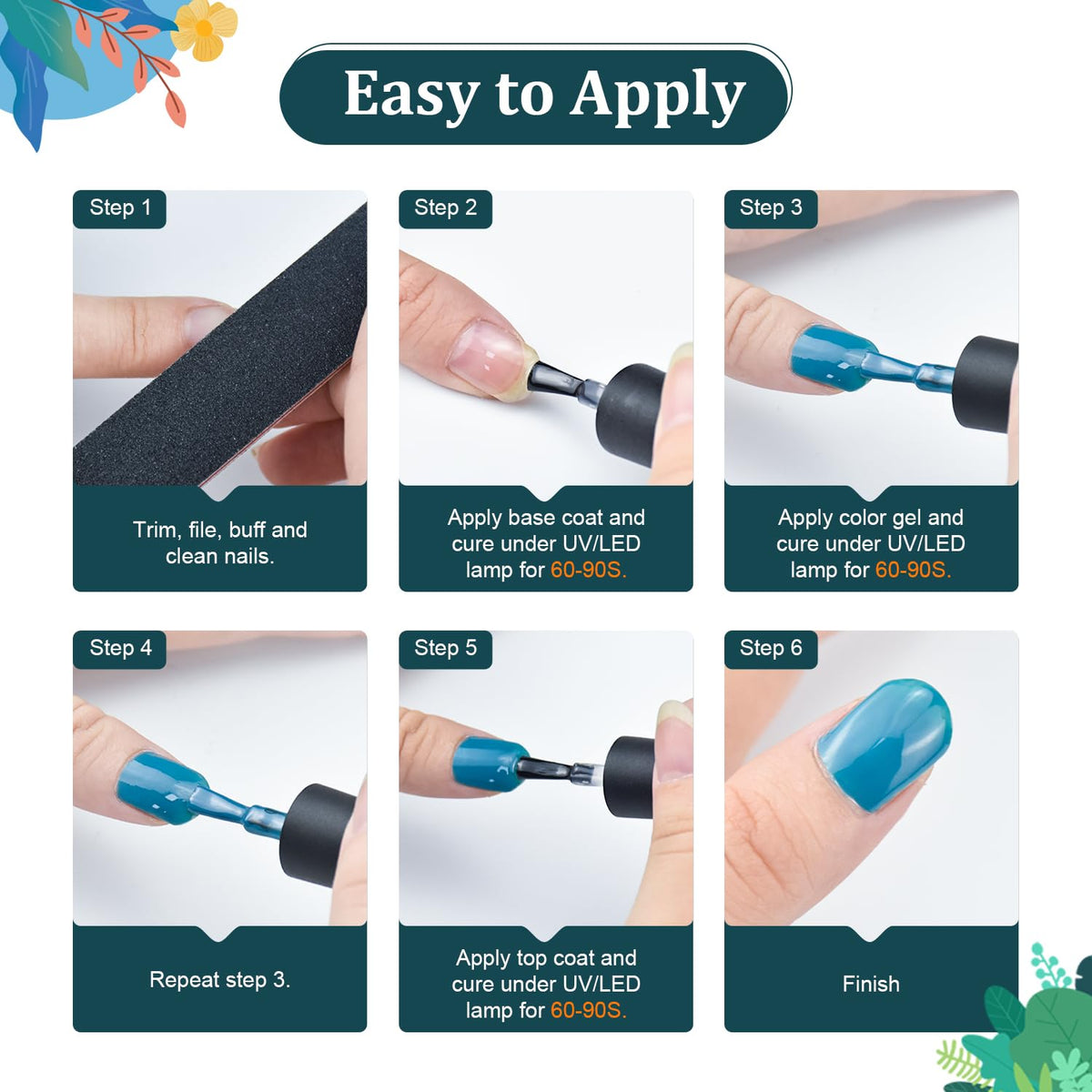 JODSONE nail lamp curing nails under UV light