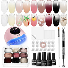 JODSONE Patting Gel Nail Polish Kit with 9 colours and tools