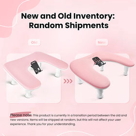 JODSONE Pink U-Shaped Manicure Hand Rest with accessories