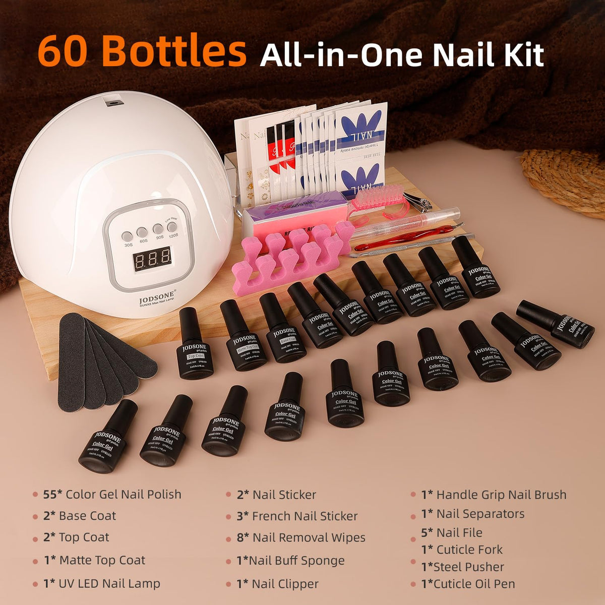JODSONE smart nail lamp with LCD display and timer buttons