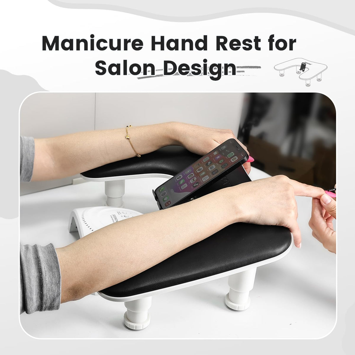 JODSONE U-Shaped Black Arm Rest packaging details