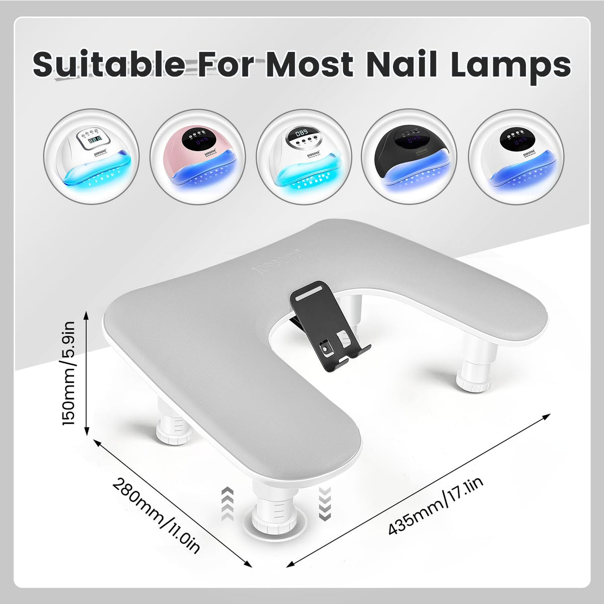 JODSONE U-Shaped Manicure Arm Rest ergonomic design