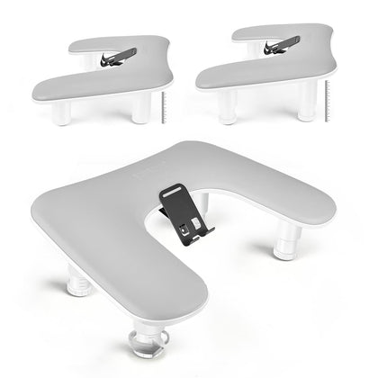 JODSONE U-Shaped Manicure Arm Rest gray model front view