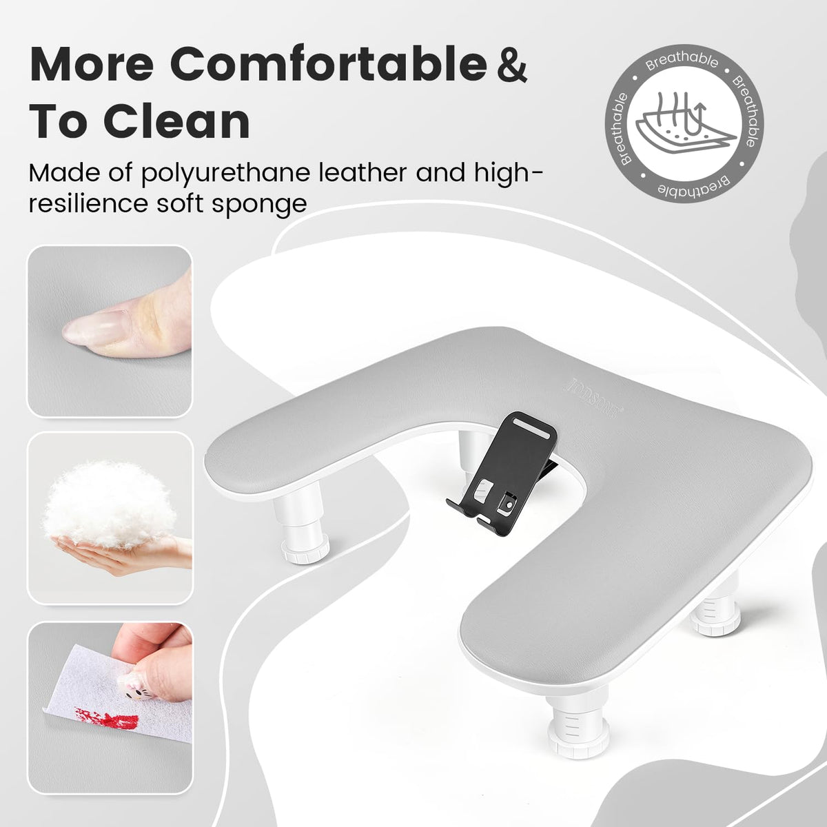 JODSONE U-Shaped Manicure Arm Rest in salon setting