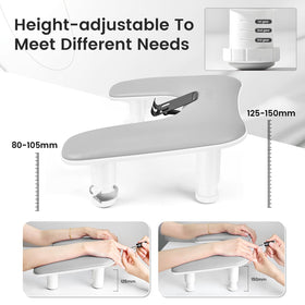 JODSONE U-Shaped Manicure Arm Rest with built-in phone holder