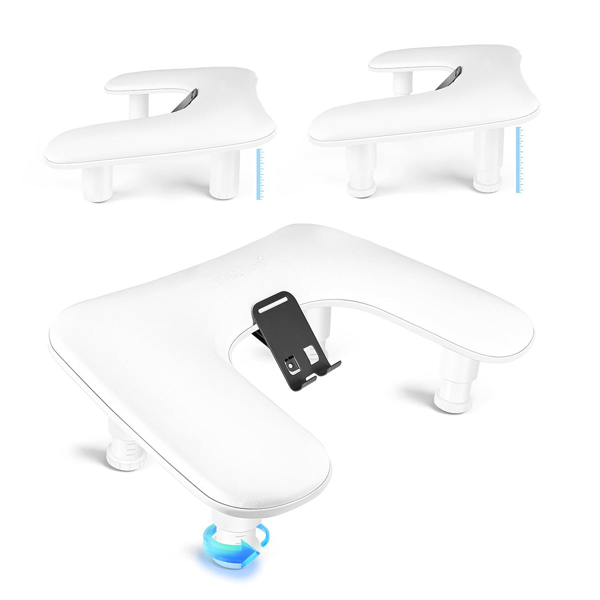 JODSONE U-Shaped Manicure Arm Rest with phone holder front view
