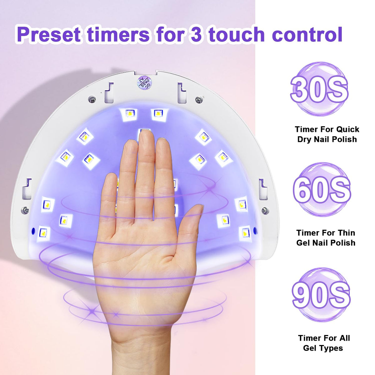 JODSONE UV LED Nail Lamp in use with hand inside