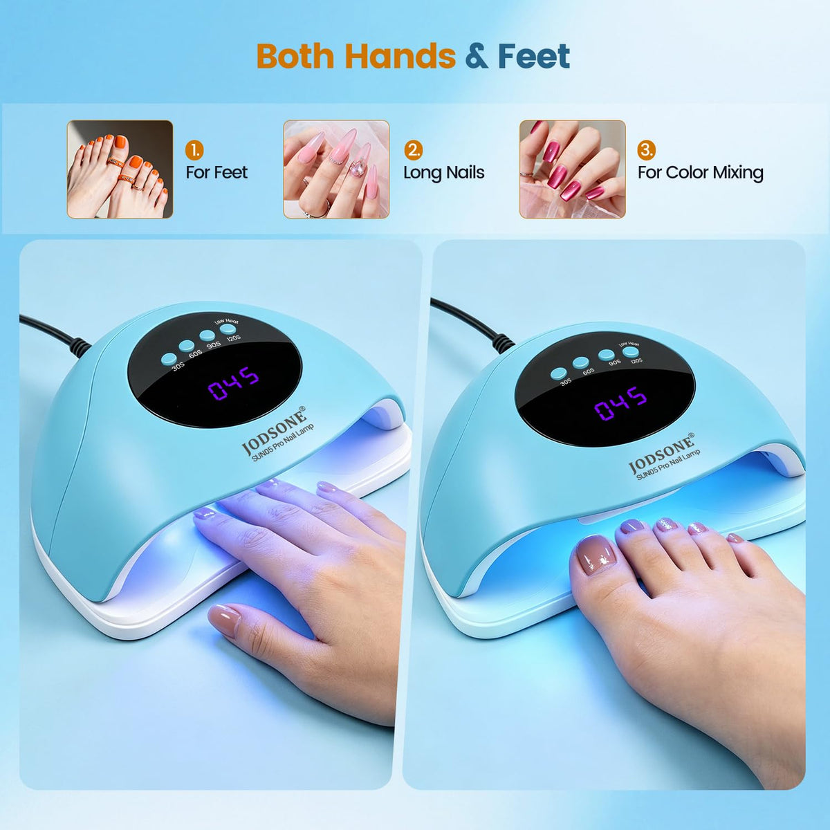 JODSONE UV LED Nail Lamp packaging display
