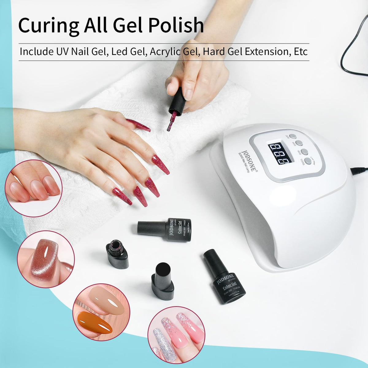 JODSONE UV LED Nail Lamp packaging with product details