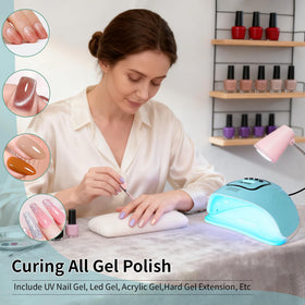 JODSONE UV LED Nail Lamp showing curing process of nails