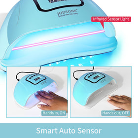 JODSONE UV LED Nail Lamp side view showcasing compact size