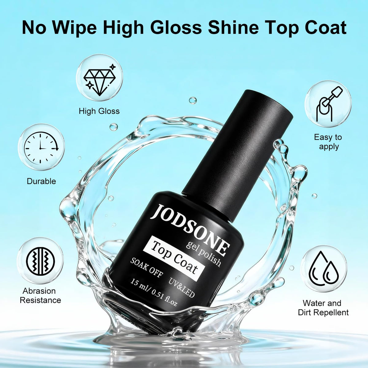 JODSONE UV LED Nail Lamp side view with hand inside for curing