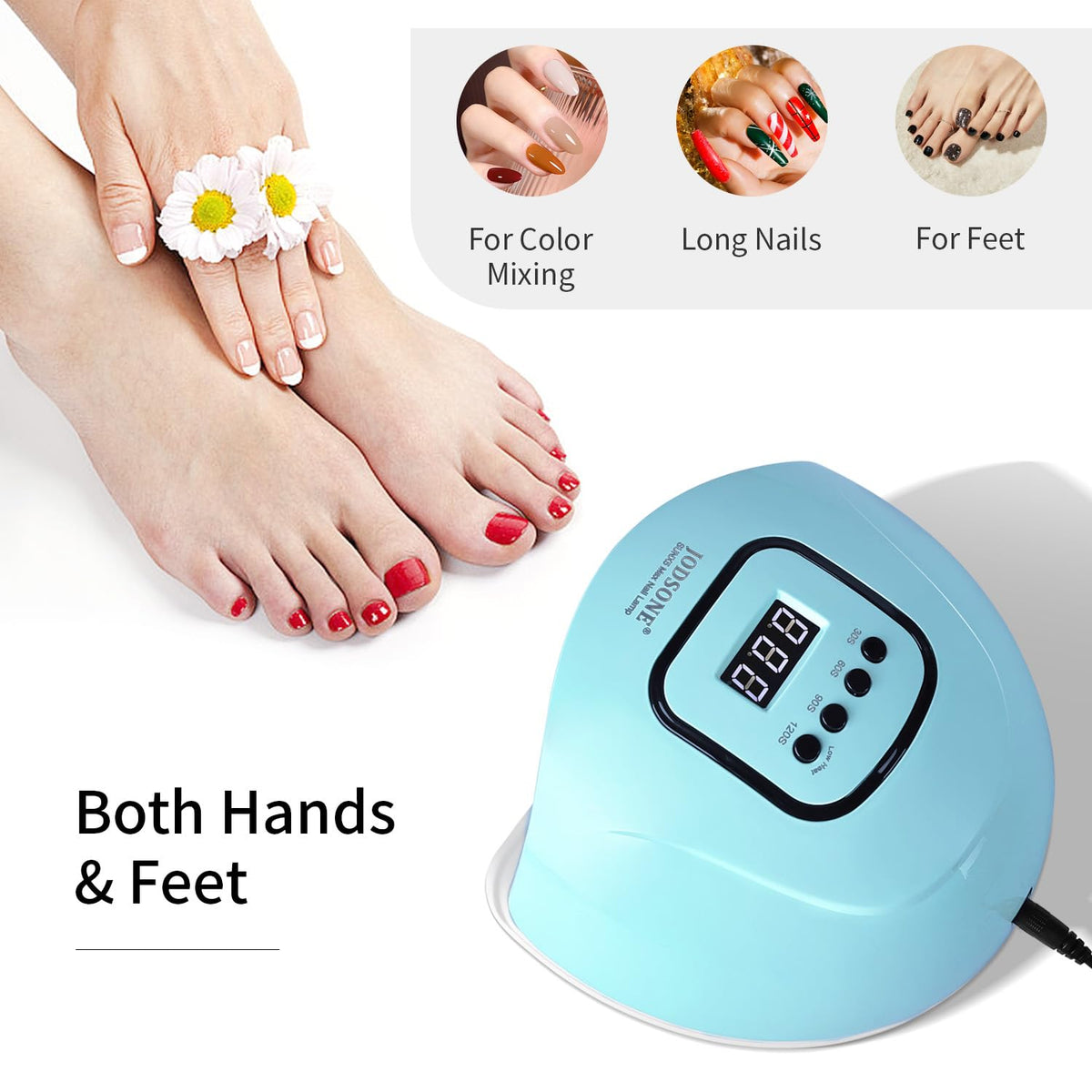 JODSONE UV LED Nail Lamp with gel polish bottles
