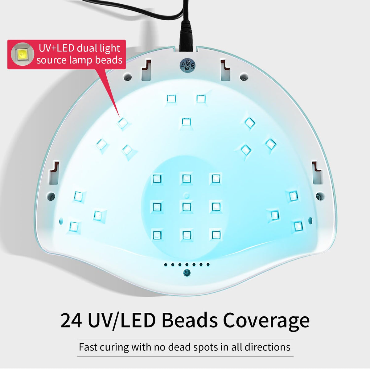 JODSONE UV LED Nail Lamp with timer settings displayed