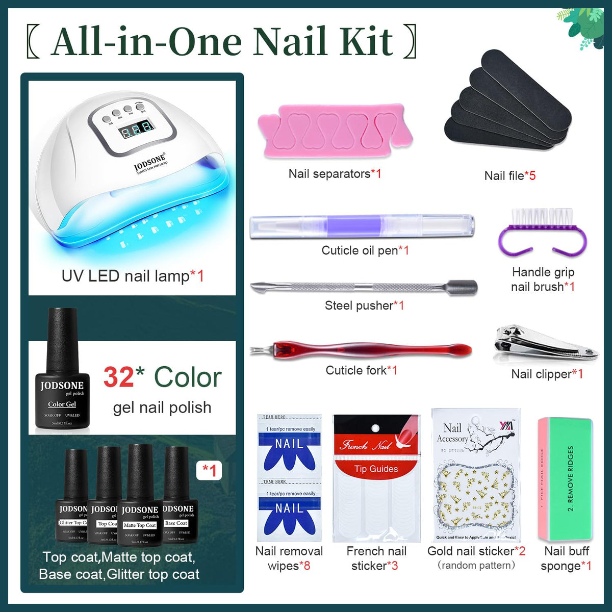 JODSONE UV nail lamp with timer settings