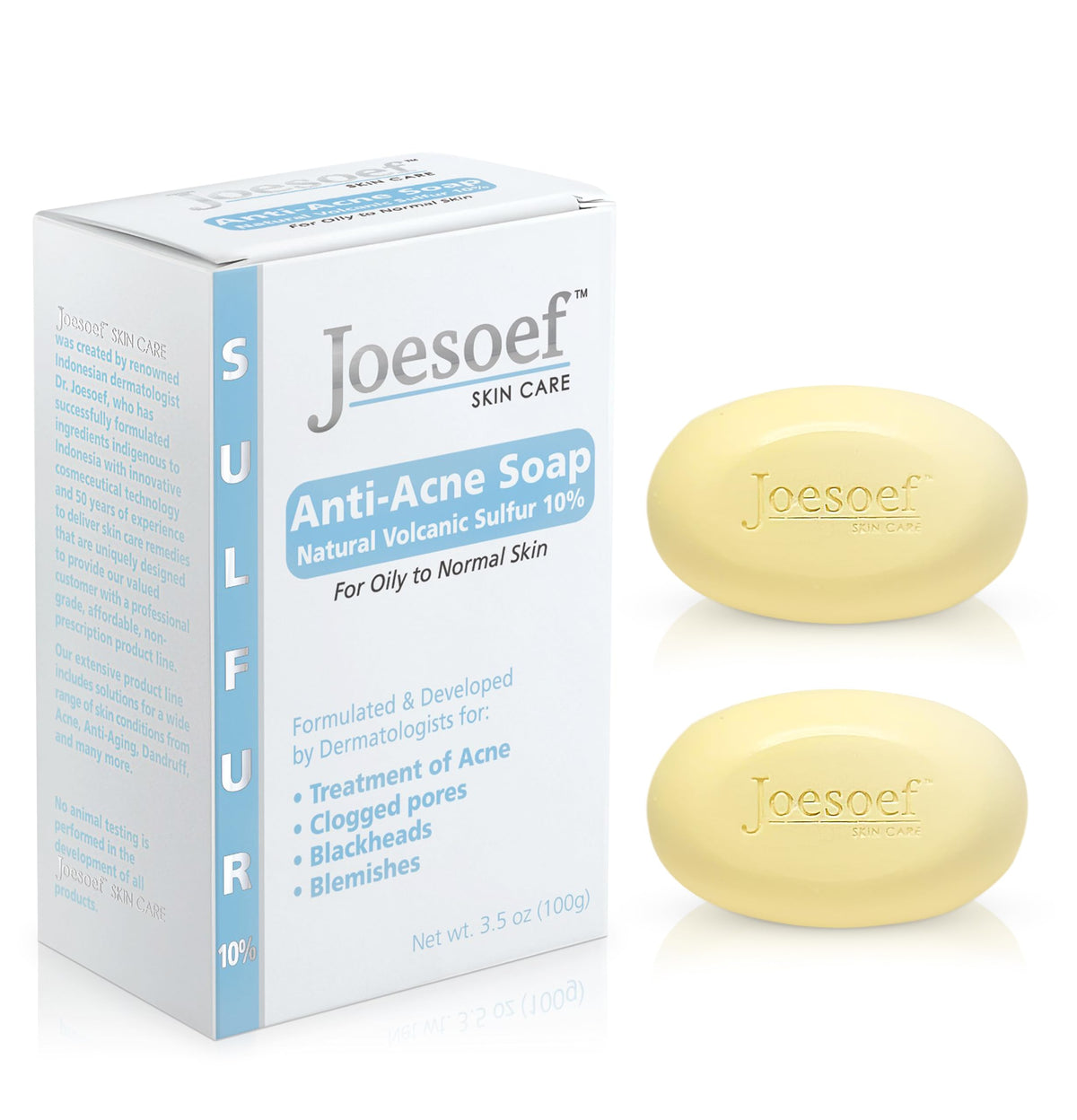 JOESOEF SKIN CARE Sulfur Soap front view packaging