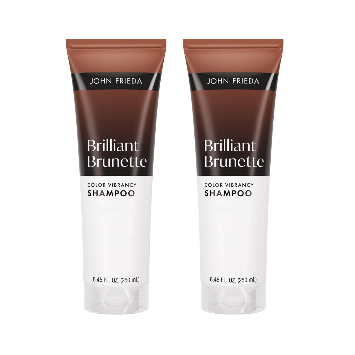 John Frieda Brilliant Brunette Color Vibrancy Shampoo 2 Pack front view