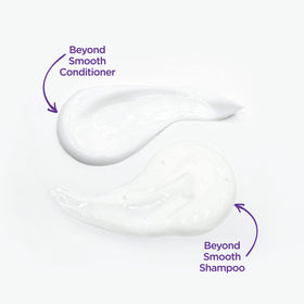 John Frieda Frizz Ease Beyond Smooth Shampoo with a shower scene