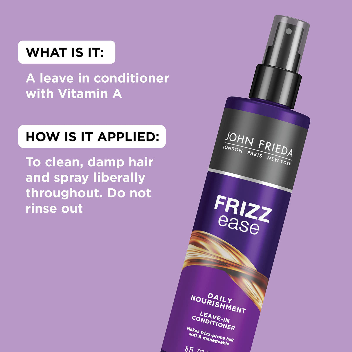 John Frieda Frizz Ease Daily Nourishment Leave-In Conditioner lifestyle scene