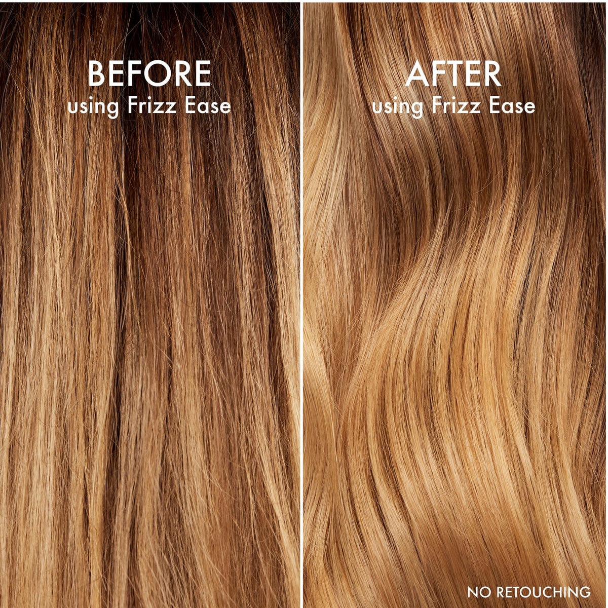 John Frieda Frizz Ease Serum on a bathroom counter
