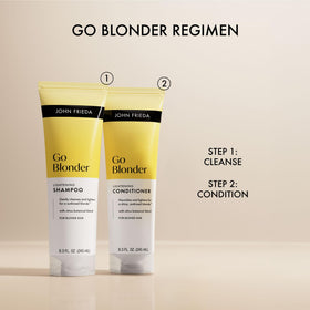 John Frieda Go Blonder Lightening Shampoo and Conditioner Set packaging