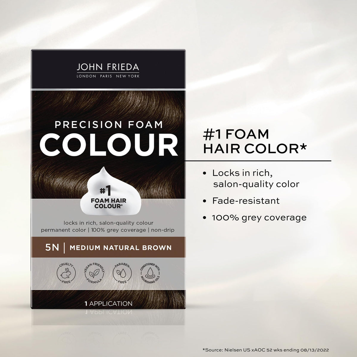 John Frieda Precision Foam Colour 5N foam texture close-up