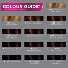 John Frieda Precision Foam Colour Dark Cool Espresso Brown swatch on hair