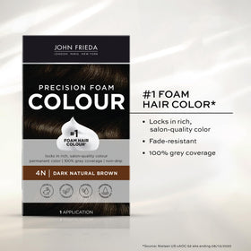 John Frieda Precision Foam Colour Dark Natural Brown 4N foam texture