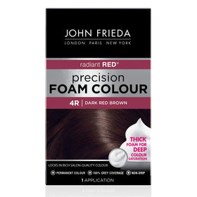 John Frieda Precision Foam Colour Dark Red Brown 4R packaging front view