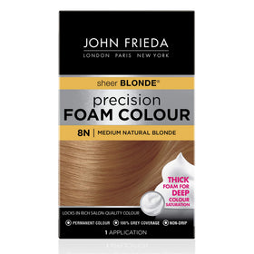 John Frieda Precision Foam Colour Medium Natural Blonde 8N packaging front view