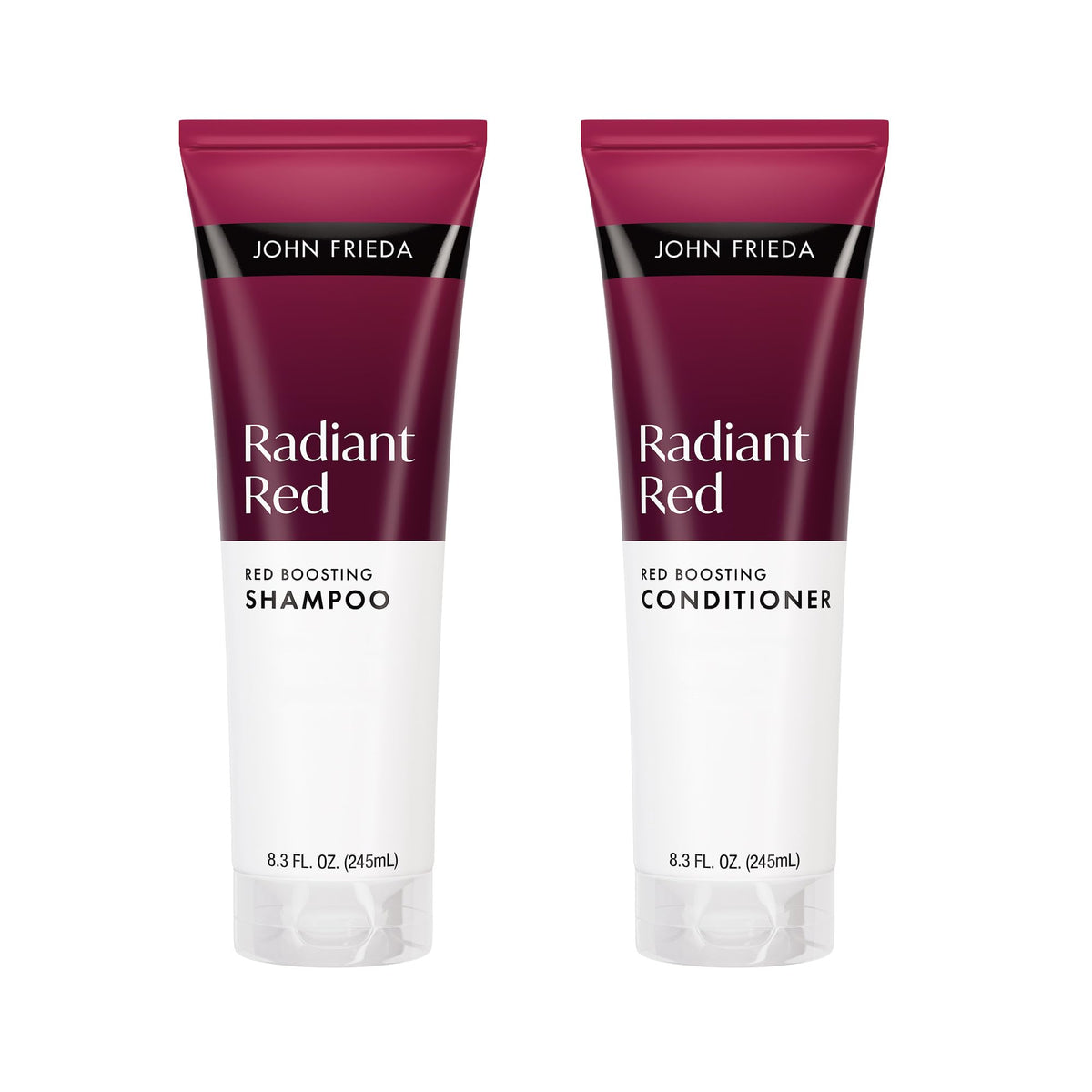 John Frieda Radiant Red Shampoo front view with vibrant packaging