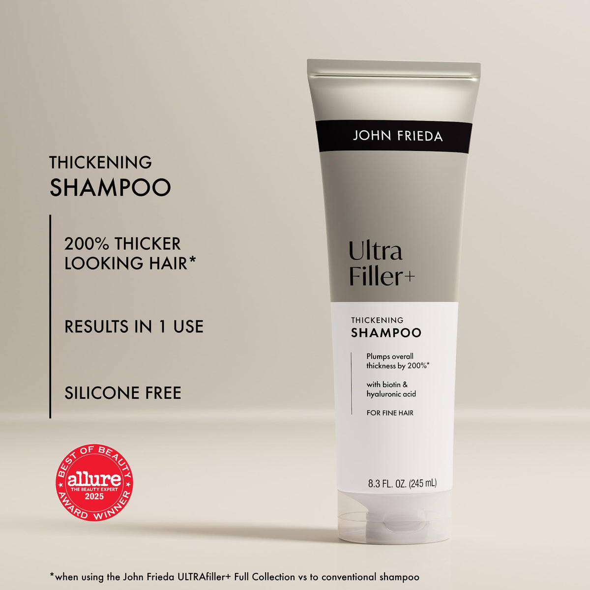John Frieda ULTRAfiller+ Thickening Shampoo with biotin and hyaluronic acid