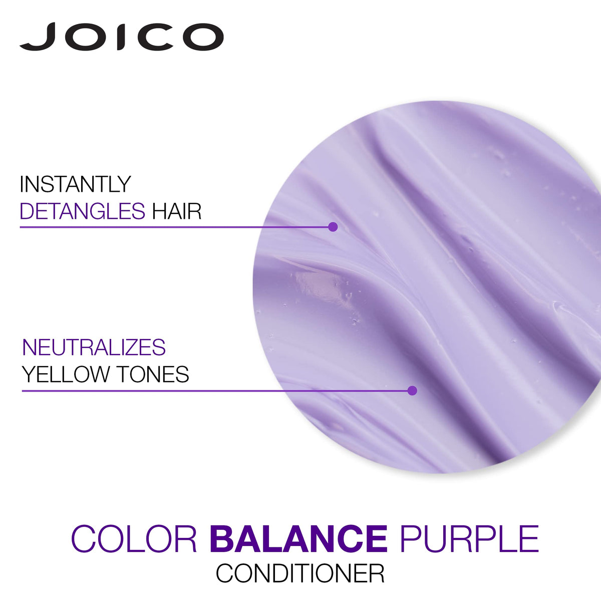 Joico Color Balance Purple Shampoo bottle close-up