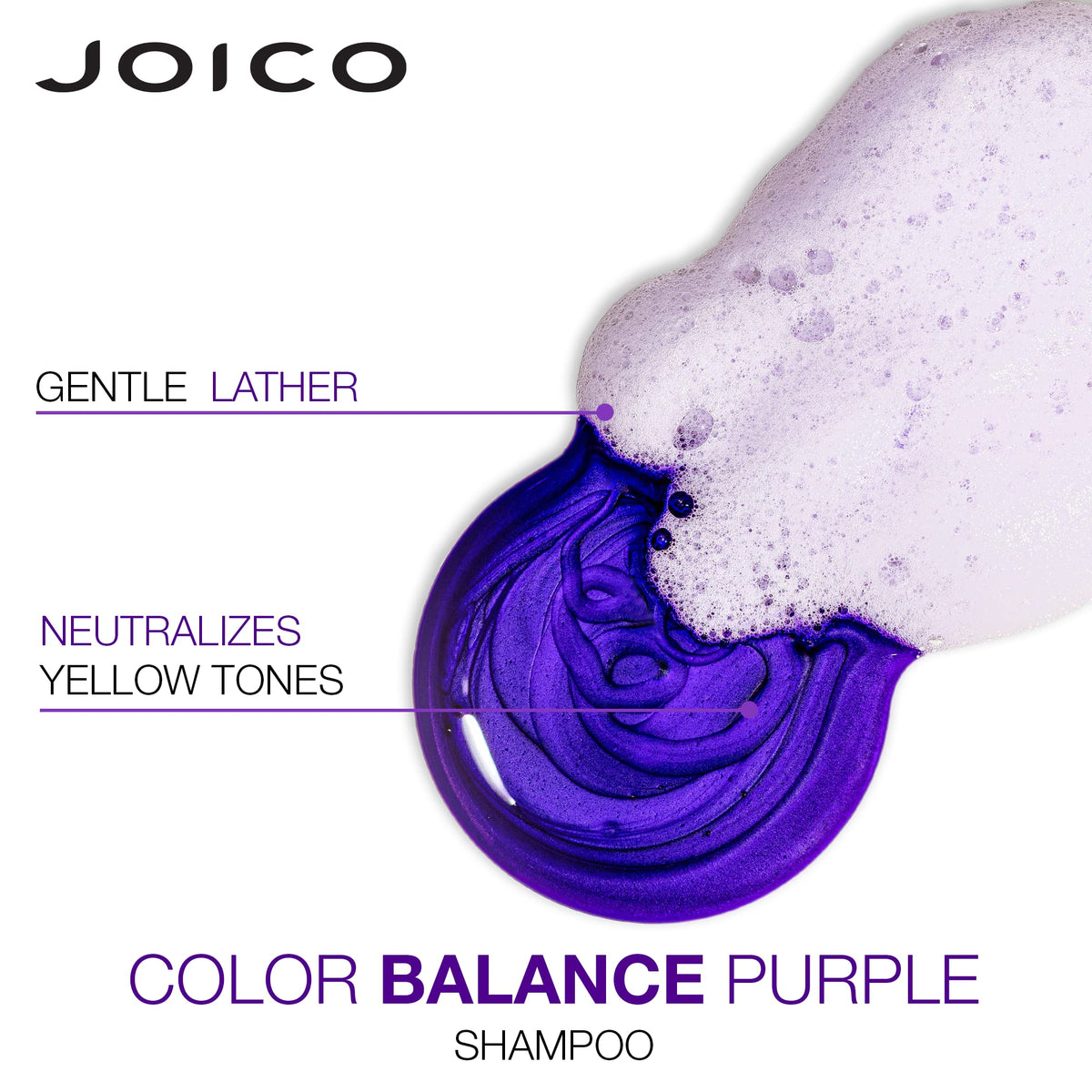 Joico Color Balance Purple Shampoo lathering on hair