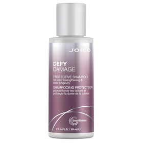 Joico Defy Damage Shampoo with ingredients displayed