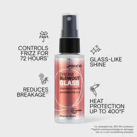 Joico Dream Blowout Glass application on hair