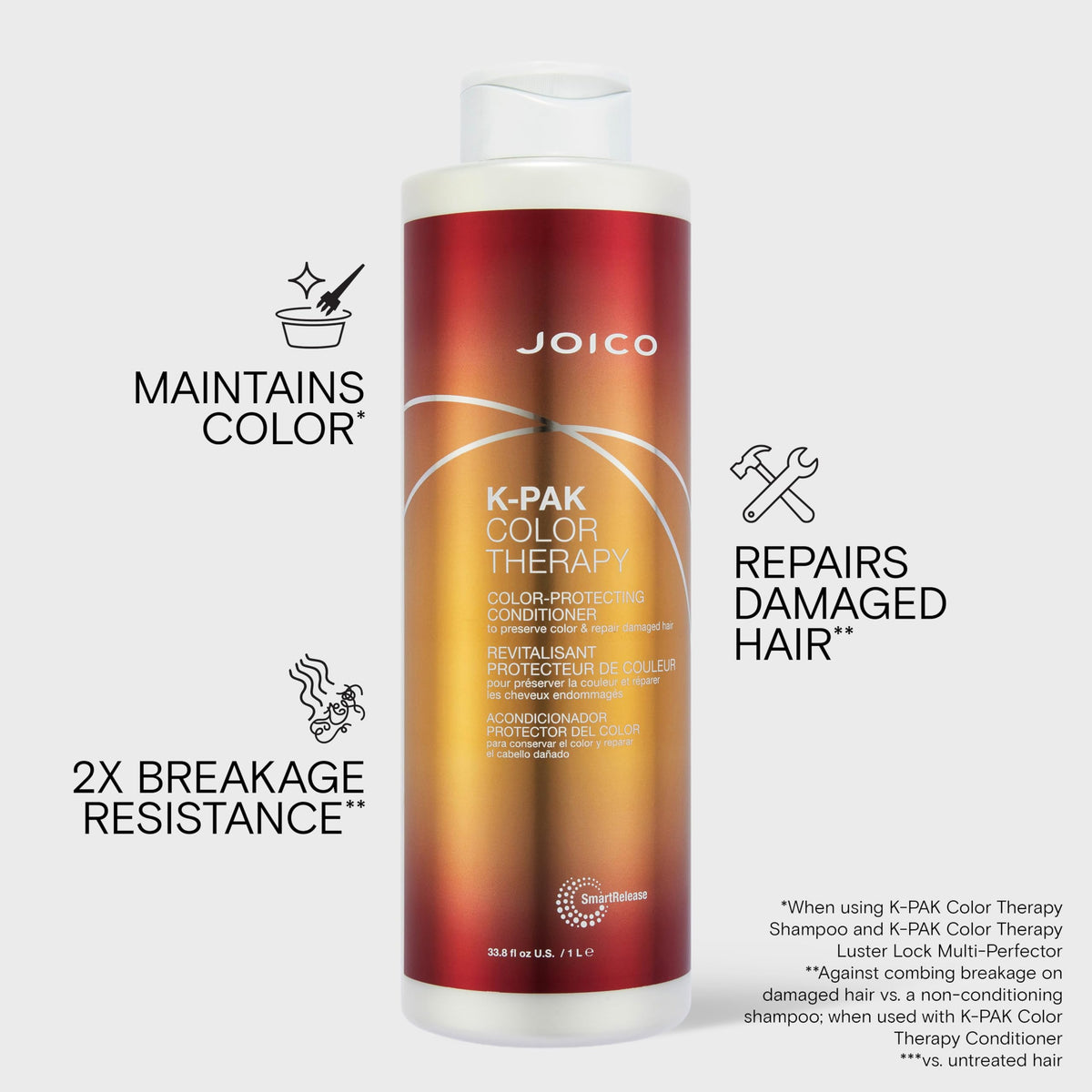 Joico K-PAK Conditioner side view showing pump
