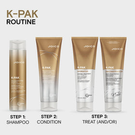 Joico K-PAK Reconstructor application on hair strand
