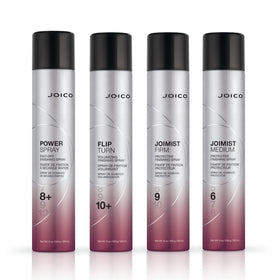 Joico Power Spray Fast-Dry Finishing Spray in a lifestyle setting