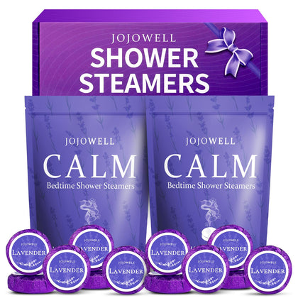 JoJowell Lavender Shower Steamers 12 pack gift set front view